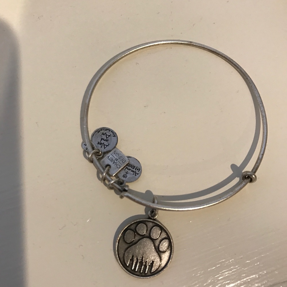 Alex and Ani Silver Paw Bracelet